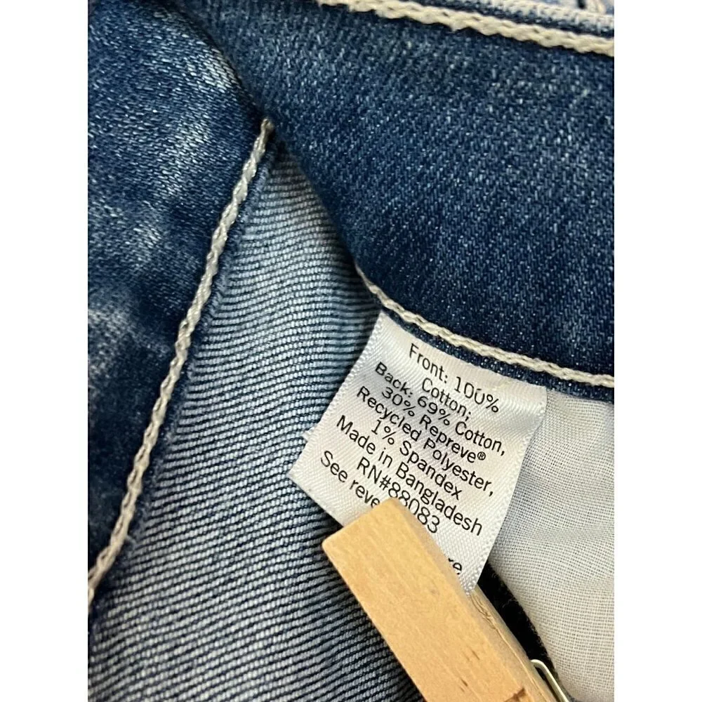 So High Rise Mom Jean Blue Denim Ultra Deconstructed Straight Tapered Jeans 0/24